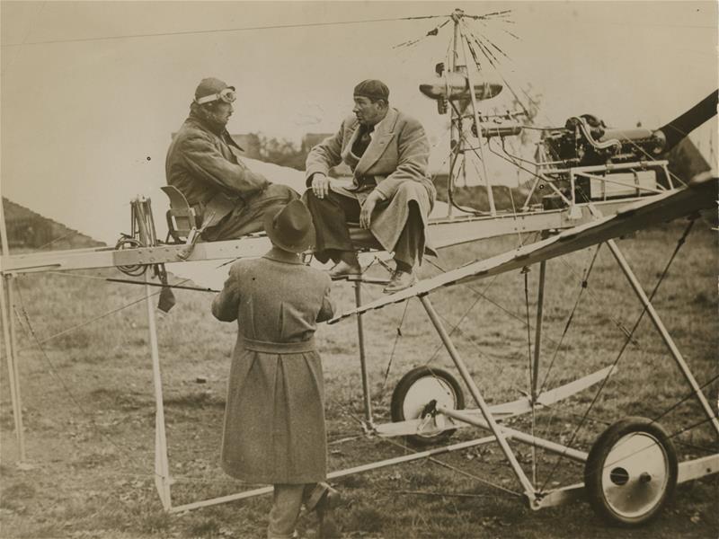 Anthony Fokker with his plane