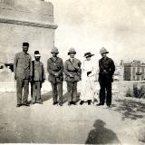 ‘Pompey's pillar and members of Sanitary Commission’ Alexandria, Aug 1915