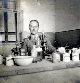 Ross in his lab, Alexandria 1915