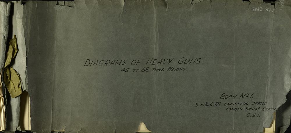 Book 1, diagrams of heavy guns, 45-58 tons