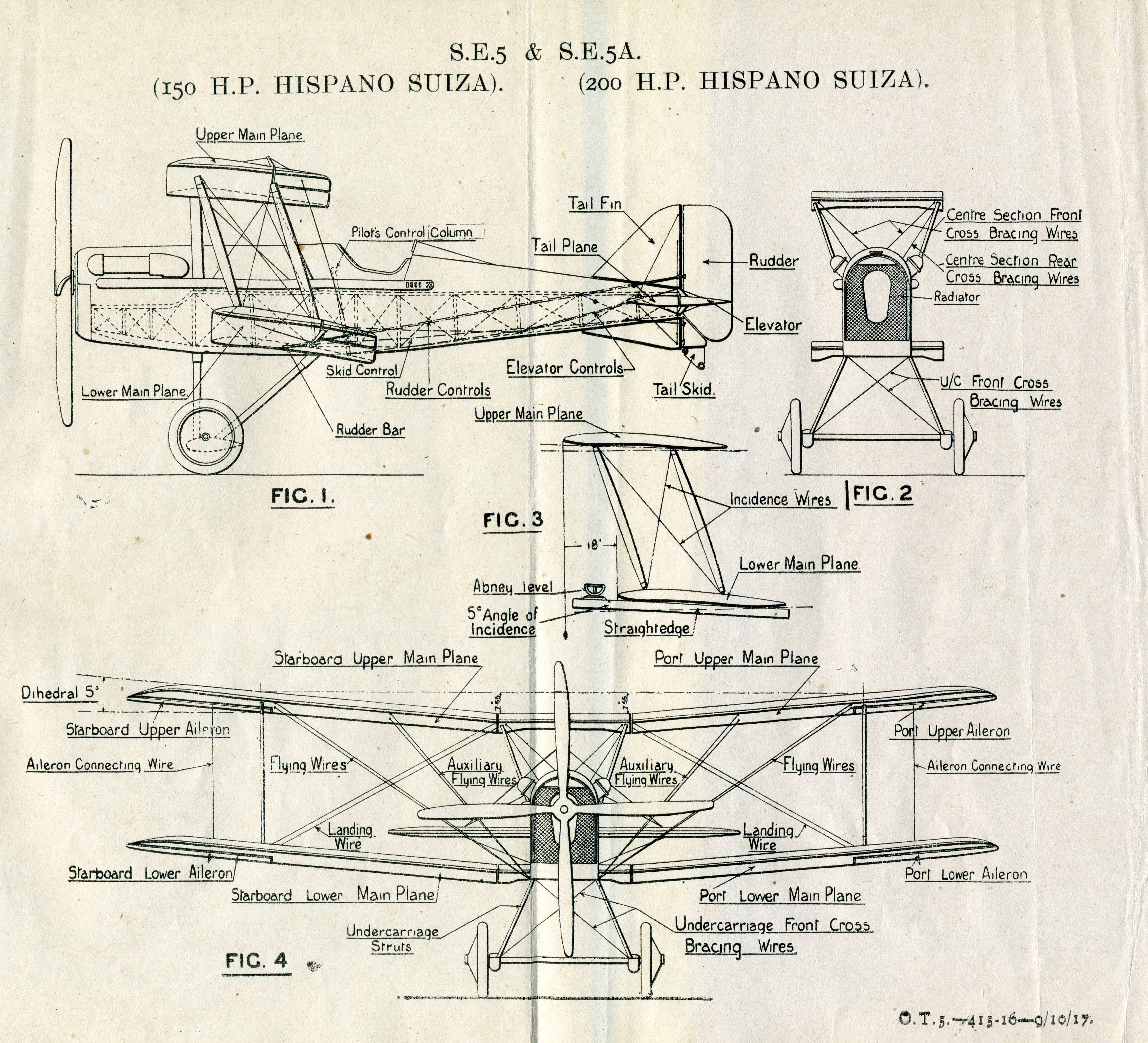 Drawing from S.E.5 and S.E.5a Rigging Notes