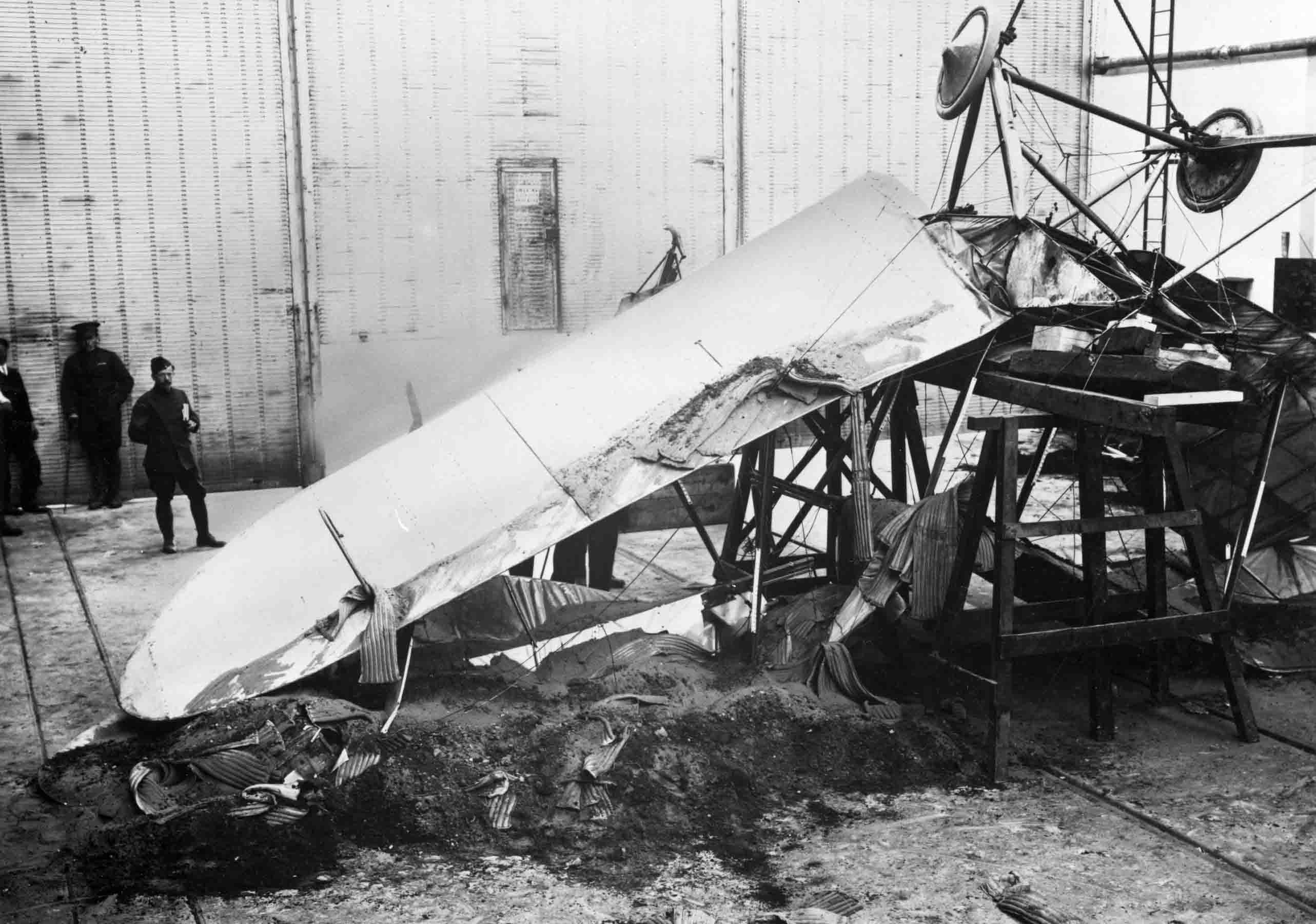 The result of a loading test on a Royal Aircraft Factory B.E.2a, 1914